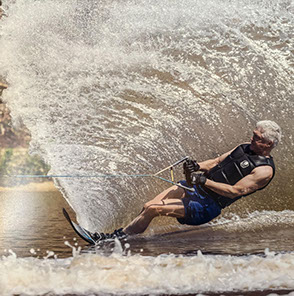 Al Harris water ski boat senior driver for jump